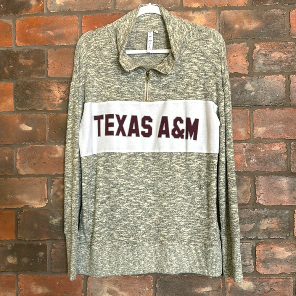 Texas A&M 1/4 zip lightweight sweater. Like new